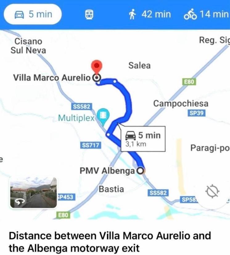 Villa Marco Aurelio Cisano sul Neva Екстериор снимка